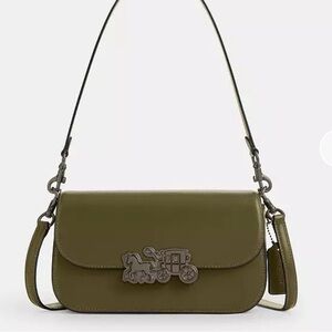 NWT Coach Olive green Harper Shoulder Bag CCE65